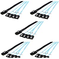 CableCreation [5 Paquete] Mini SAS 36pin (SFF-8087) Macho a 4 SATA 7Pin Femenina por Cable- Mini SAS Host-Controlador de…